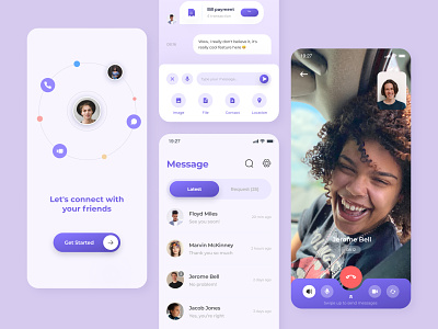 Chat Application UI Concept app application design calling app calling mobile app chat chat application instant messaging interface design messaging messaging app mobile app design mobile application ui ui concept ui design uidesign ux video call