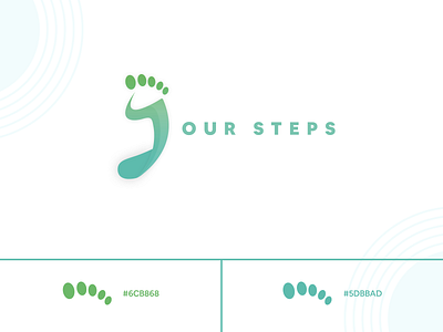 Your Steps Logo branding foot gradients logo logodesign steps techugo