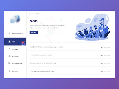 NGO Web Panel admin admin dashboard admin panel dashboard interface design ngo panels techugo a website website builder