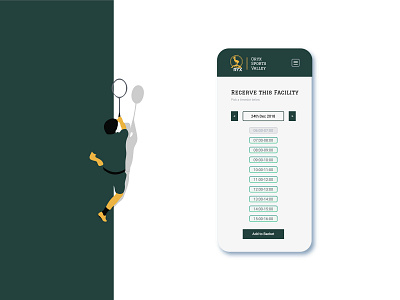 Badminton Booking booking app creative sports ui