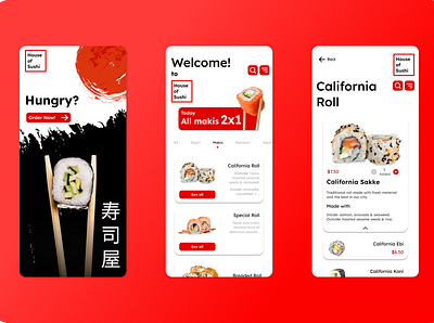 Sushi App branding design logo ui web