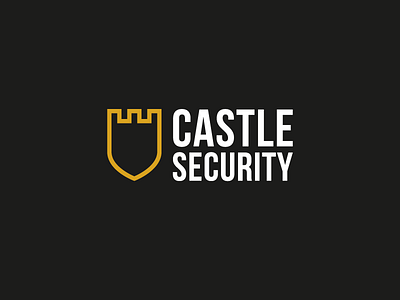Castle Security identity castle design identity logo security