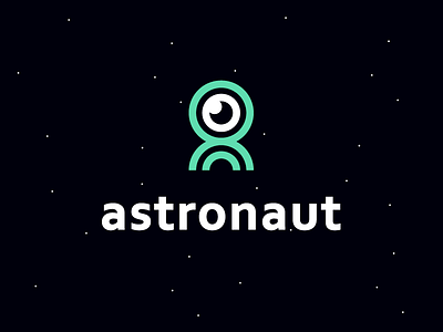 Astronaut logomark astro astronaut design identity logo spaceman