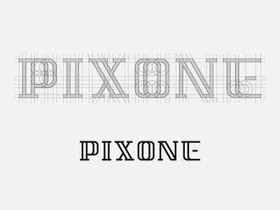 Pixone custom logotype grid brand branding character concept design grid identity logo logodesign logomark logotype mark mono monogram symbol typography