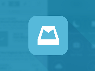 Mailbox App Icon app feed flat icon ios7 iphone long mail mailbox psd shadow ui