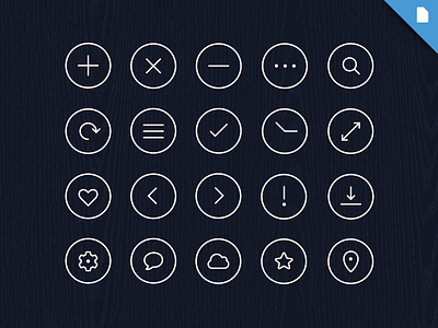 Free Icon Pack - Volume 1 app download flat free icons ios7 iphone psd search simple social ui