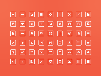 54 Free Squared Icons!