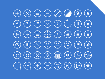 48 Rounded Icons - Get 'em! app clean download flat freebie icons ios7 navbar psd rounded search ui