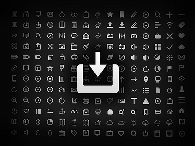 Icon Bundle app download dribbble feed flat giveaway icon invite profile psd search ui