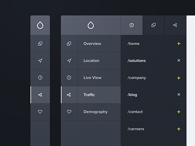Menu Exploration - Dashboard analytics app dashboard flat gothenburg menu psd settings sidebar stats ui widget
