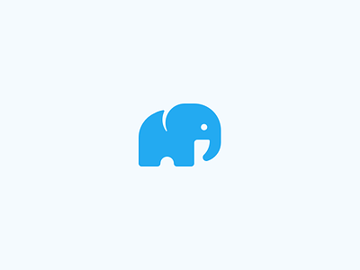 African Elephant 🐘 animal elephant geometry icon logo robin symbol