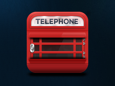 Phone Booth app booth button icon ios ipad iphone knob phone red silver telephone text