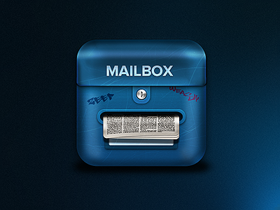 Mailbox - App icon app blue graffiti icon ios ipad iphone know light mac mailbox paper post shadow wip