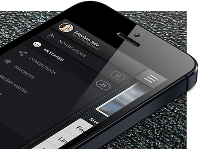iPhone App UI - Sidebar