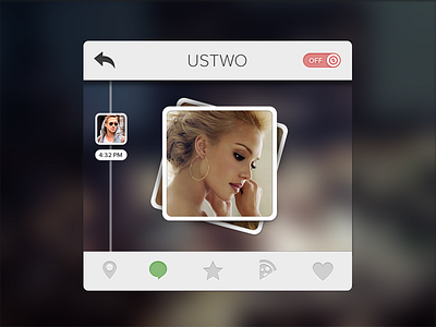 USTWO Social App Feed app back background button feed ipad iphone menu navbar picture profile psd radio social tabbar timeline ui