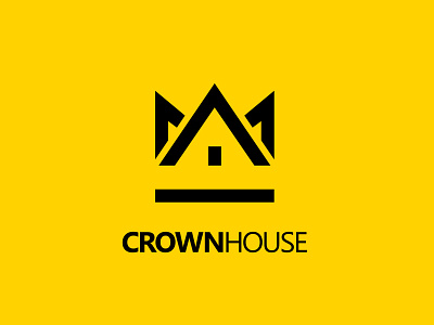 Crown House Logo abstract art branding build color construction crown design home house icon illustration interior king logo real estate ui ux vector