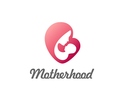 Motherhood Logo abstract art baby branding care child childbearing design heart icon illustration logo love mother motherhood red sign ui ux vector