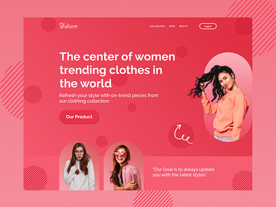 Fashion Landing page fashion landing page ui ui design uiux uxinspiration