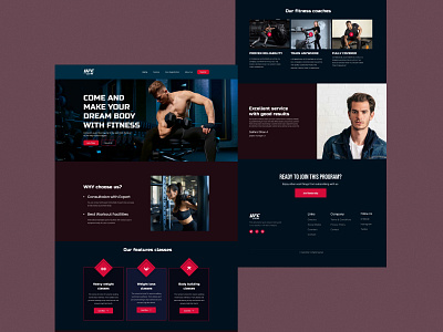 GYM landing page design design landing page gym landing page landind page ui ui design website