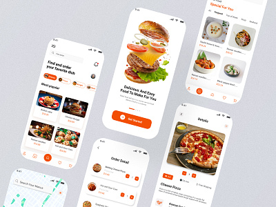 Food Delivery App app design figma food app food delivery app ui