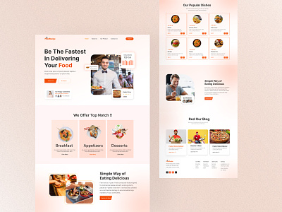 Restaurant Web landing page figma food food landing page landing page restaurant web landing page ui ui design web website