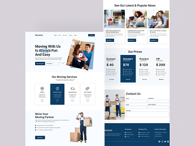 Moving Landing Page design moving moving landing page ui ui design website