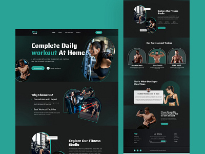 GYM landing page fitness fitness landing page💪 gym landing page. landing page ui gym uiux website design