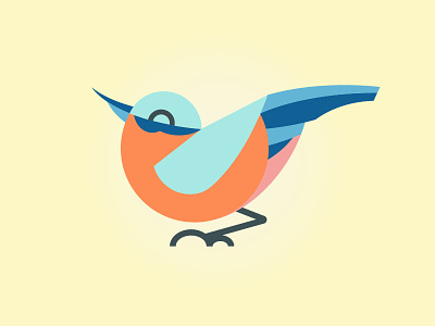 Dutch bird; nuthatch boomklever bird brand design geometrical style graphic style happy icon illustration nature nuthatch simplistic