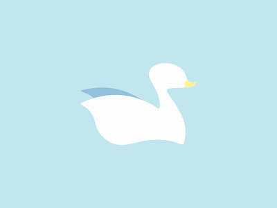 Duck animal beak blue duck few lines logo simplicity vector water wing