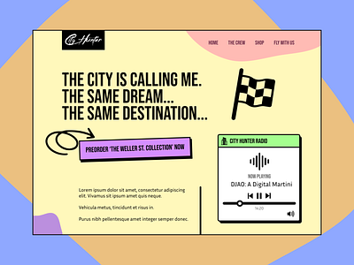 City Hunter branding design homepage web web design