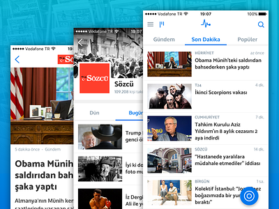 Nabız - iOS App Redesign app blog breaking news ios more news read redesign sketch subscribe