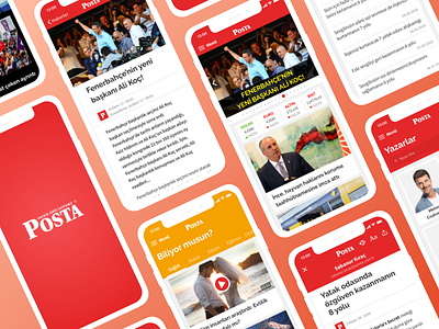 Posta News - iOS & Android Design blog breaking news more news news ux newspaper posta read subscribe turkish ui ux