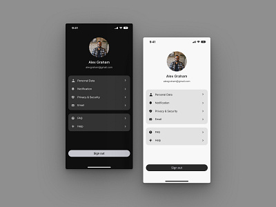 Setting - Daily UI Challenge #007 dailyui design setting ui