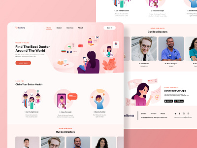 Hellena design landingpage ui