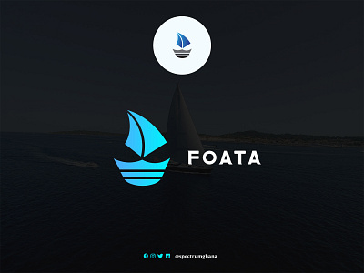 Foata boat logo branding graphic design illustration logo