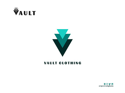 Vault Clothing branding graphic design illustration logo vector