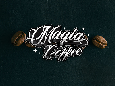 Logo Design for Magia Coffee branding logo logo design logotype script lettering tattoo lettering