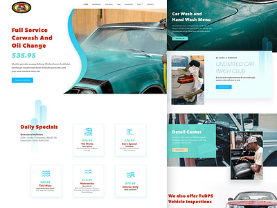 Carwash website design concept