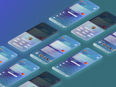 Wallet App UI app app design design glassmorphism illustration ui ui design ux ux design wallet app