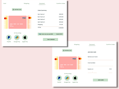 Credit Card Checkout Page UI app app design design ui ui design ux webdesign