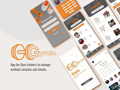 GYMIO - App UI for Fitness Trainers app app design design illustration mobile ui product design ui ui design ux