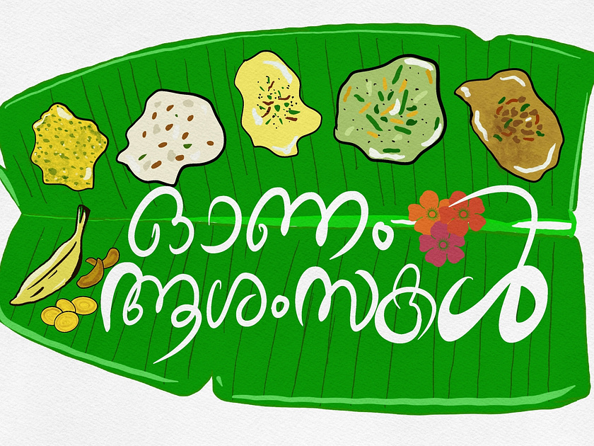 Onam Malayalam Typography by Saumya Mathews on Dribbble