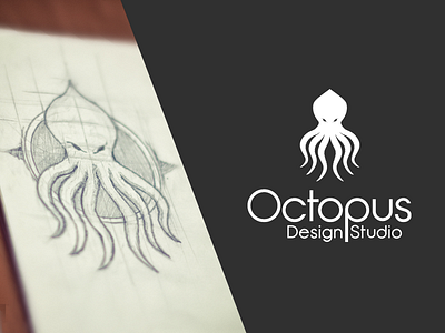 Octopus design studio logo brand branding create logo design studio graphic design logo design logotype octopus sketch sketches