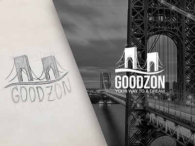 GoodZon - Logo brand branding bridge create logo goodzon graphic design logo design logotype sketch work and travel worktravel