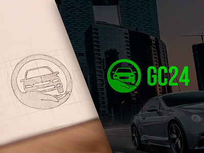 GC24 - Logo auto brand branding car create logo gc24 graphic design logo design logotype sketch