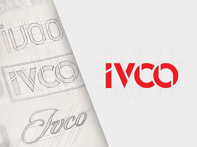 IVCO - Logo brand branding business construction create logo graphic design ivco logo design logotype red sketch