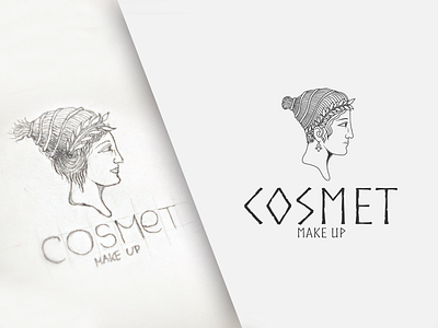 Cosmet makeup - Logo brand branding cosmet create logo graphic design logo design logotype make up sketch