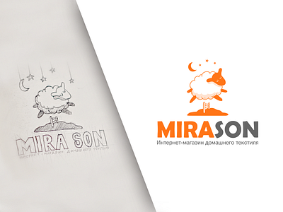 Mira Son - Logo brand branding create logo graphic design home logo design logotype mira son shop sketch textile