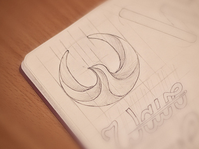 Wave logo sketch brand branding create logo drawing graphic design logo design logotype sketch wave