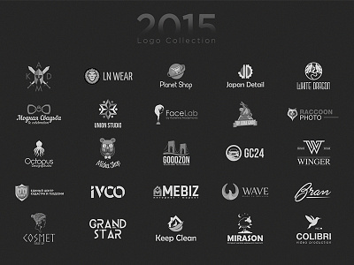 Logo Collection 2015 2015 black bw collection gray illustrator logo logofolio logos